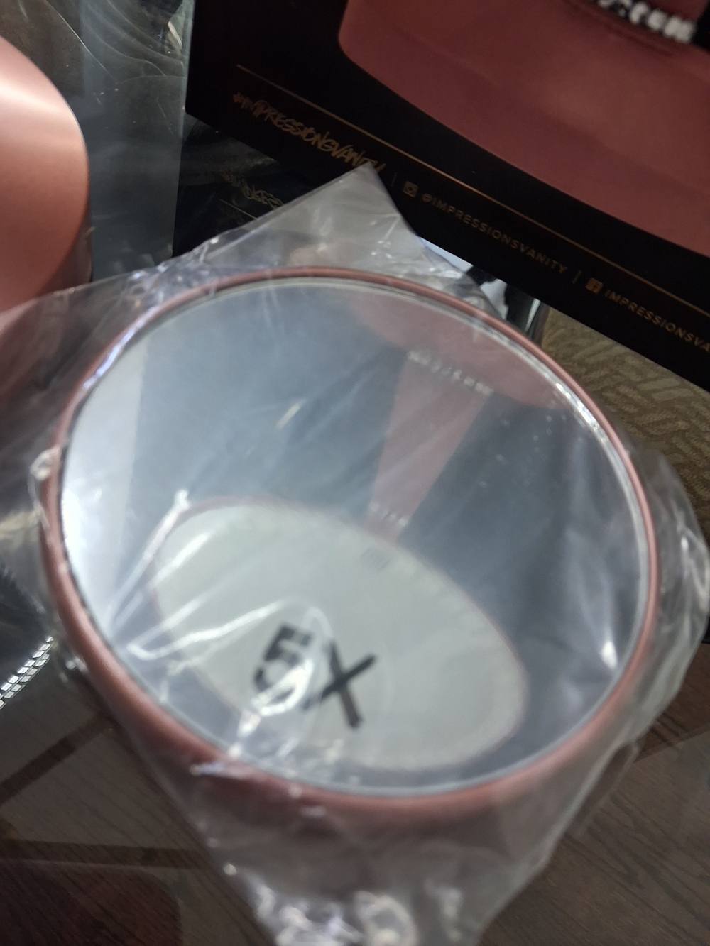 Impressions Bijou LED Hand Mirror - Rose Gold - Picture 5 of 9